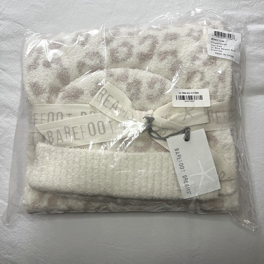 Barefoot Dreams Beanie and Scarf Set